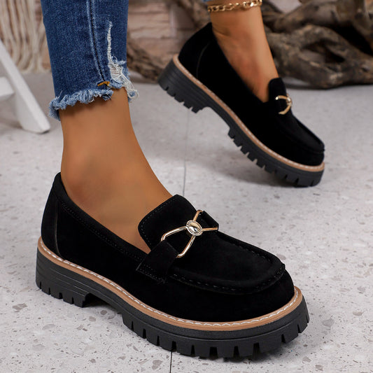 Damen Loafers – Bequeme All-Season Slipper mit Gummisohle, Stoff-Obermaterial & Slip-On Design – Casual Alltagsschuhe