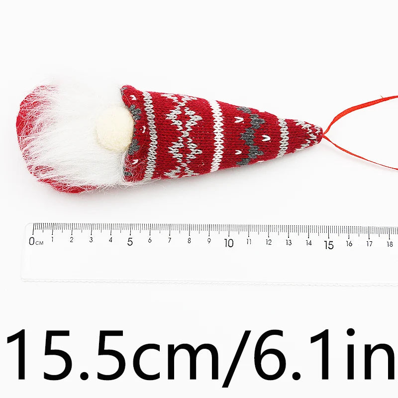 4 Stück (15,5 cm) Gesichtslose Personen-Dekorationsanhänger – Weihnachtsdeko Puppen, Fensterdisplay, Foto-Requisiten, DIY Weihnachtsbaumschmuck