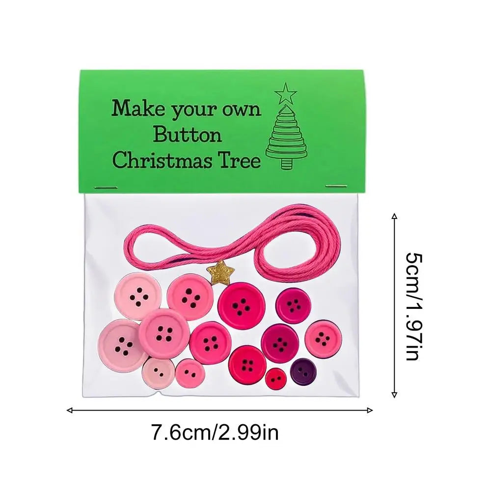DIY Knopf-Weihnachtsbaum-Ornament-Set – handgemachte Schneemann-Bastelsets für festliche Weihnachtsbaumdekoration und Partydeko