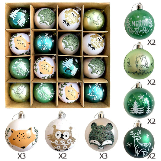 Bunte galvanisierte Weihnachtskugeln – 16-teiliges Set für Weihnachtsbaum, Party & Festtagsdeko – Kugel-Ornamente in Geschenkbox