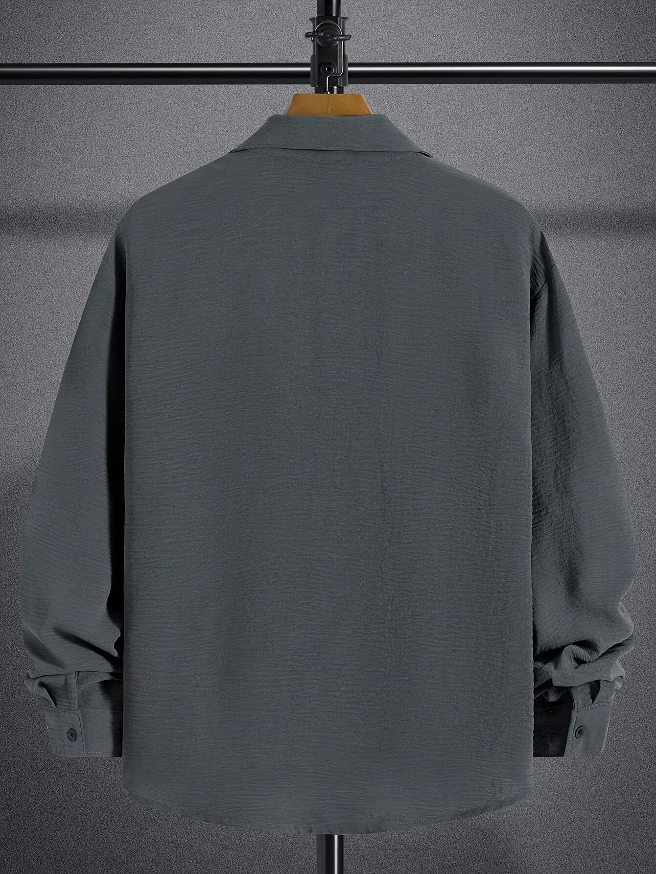 Herren Button-Down Hemd – Langarm Freizeithemd mit Klappkragen, Lockere Passform, Einfarbig, Maschinenwaschbar – All-Season Büro- & Alltagshemd