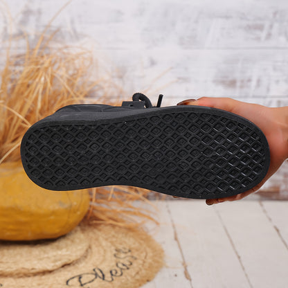 Damen Low-Top Schnürsneaker – Minimalistisches T-Bar Design, Bequeme Gummisohle & Synthetik-Obermaterial – Vielseitige Alltagsschuhe für jede Jahreszeit