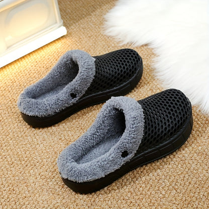 Unisex Winter Hausschuhe – Rutschfeste, Gepolsterte EVA-Sohle, Warmes Geschlossenes Design – Bequeme Slip-On Schuhe für Innen & Außen, Leicht zu Reinigen