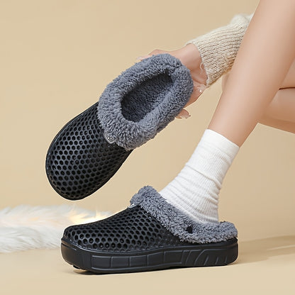 Unisex Winter Hausschuhe – Rutschfeste, Gepolsterte EVA-Sohle, Warmes Geschlossenes Design – Bequeme Slip-On Schuhe für Innen & Außen, Leicht zu Reinigen
