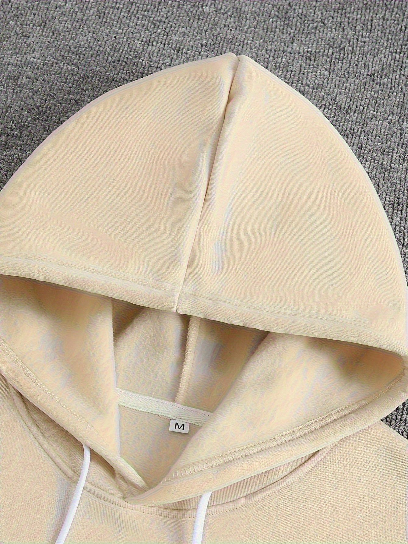 Herren Fleece Hoodie – Schwerer Winter-Kapuzenpullover mit Brusttasche, Lockerer Oversize-Fit, Warmes Dickes Material, Grau/Weiß, Maschinenwaschbar – Casual Hoodie für Kalte Tage