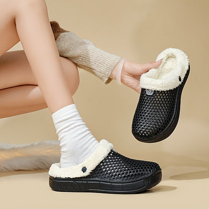 Unisex Winter Hausschuhe – Rutschfeste, Gepolsterte EVA-Sohle, Warmes Geschlossenes Design – Bequeme Slip-On Schuhe für Innen & Außen, Leicht zu Reinigen