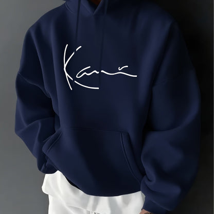 Herren Kapuzenpullover mit Langarm – Leichter Grauer Hoodie mit Fronttasche, Regular Fit Sport- & Streetwear für Herbst/Winter