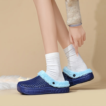 Unisex Winter Hausschuhe – Rutschfeste, Gepolsterte EVA-Sohle, Warmes Geschlossenes Design – Bequeme Slip-On Schuhe für Innen & Außen, Leicht zu Reinigen