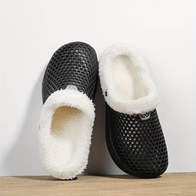 Unisex Winter Hausschuhe – Rutschfeste, Gepolsterte EVA-Sohle, Warmes Geschlossenes Design – Bequeme Slip-On Schuhe für Innen & Außen, Leicht zu Reinigen