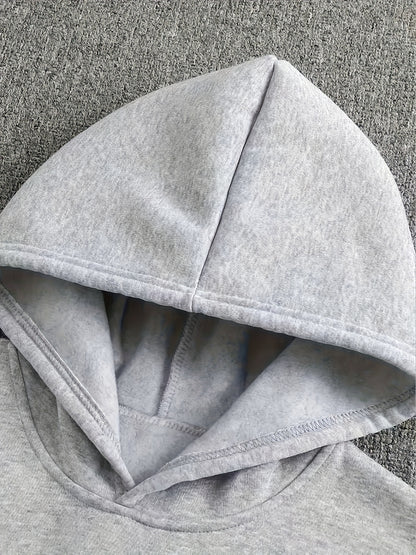 Herren Kapuzenpullover aus schwerem 100 % Polyester – Navyblauer lässiger Winter-Hoodie mit Kapuze, dicker warmer Pullover für Herbst & Winter, maschinenwaschbarer Pullover mit regulärer Passform (nicht trocknergeeignet)