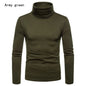 Autumn Winter Mens Turtleneck Sweaters Casual Thermal Long Sleeve Slim Fit Pullovers Stretch Basic Tops Sweatshirt Jumper TShirt