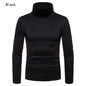 Autumn Winter Mens Turtleneck Sweaters Casual Thermal Long Sleeve Slim Fit Pullovers Stretch Basic Tops Sweatshirt Jumper TShirt