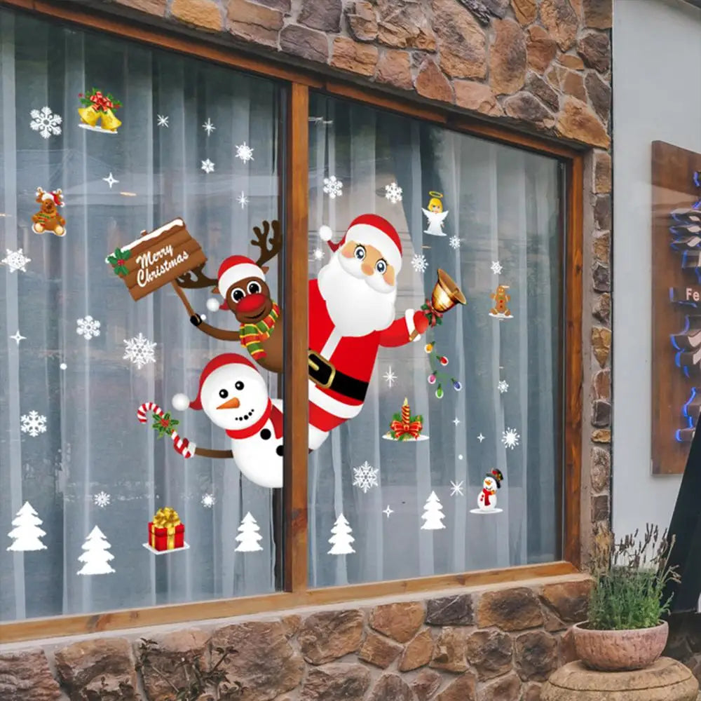 Weihnachts-Wand- und Fensteraufkleber – Heiraten Weihnachtsdekoration für Zuhause, Weihnachtsschmuck, Navidad, Geschenk & Neujahr