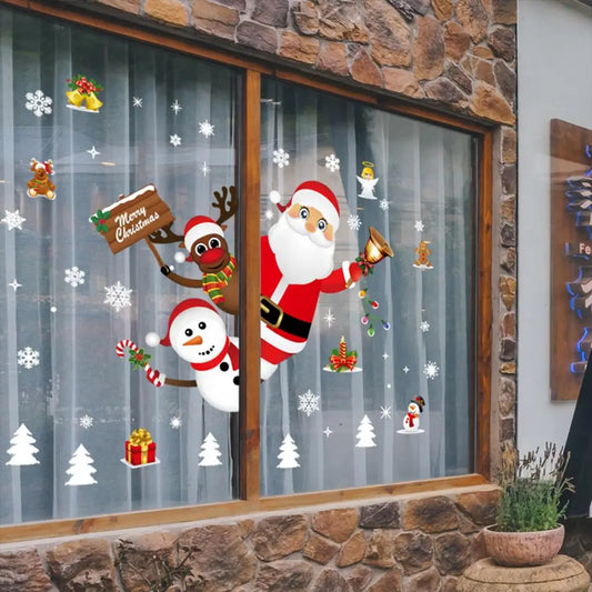 Weihnachts-Wand- und Fensteraufkleber – Heiraten Weihnachtsdekoration für Zuhause, Weihnachtsschmuck, Navidad, Geschenk & Neujahr