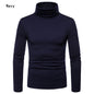 Autumn Winter Mens Turtleneck Sweaters Casual Thermal Long Sleeve Slim Fit Pullovers Stretch Basic Tops Sweatshirt Jumper TShirt