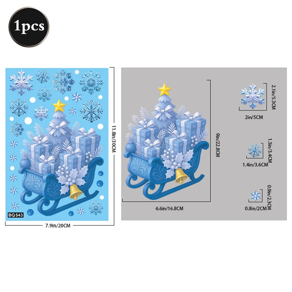 Weihnachten Fenster Statische Klampft Schneemann Santa Claus Schneeflocke Rentier Nette Weihnachten Dekoration Aufkleber Aufkleber Hause Ornamente Liefert