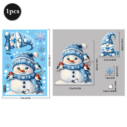 Weihnachten Fenster Statische Klampft Schneemann Santa Claus Schneeflocke Rentier Nette Weihnachten Dekoration Aufkleber Aufkleber Hause Ornamente Liefert