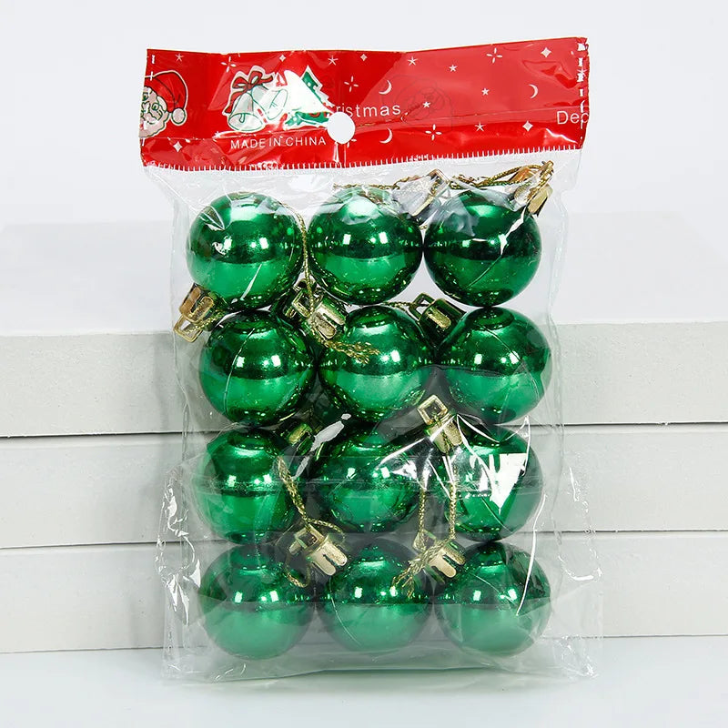 12 stücke 3 cm Weihnachten Ball Weihnachten Baum Ornament Hängen Anhänger Glitter Baubles Kugeln Hause Weihnachten Dekoration Neue Jahr geschenk