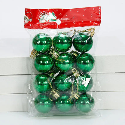 12 stücke 3 cm Weihnachten Ball Weihnachten Baum Ornament Hängen Anhänger Glitter Baubles Kugeln Hause Weihnachten Dekoration Neue Jahr geschenk