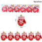 6 teile/schachtel Weihnachts baum Anhänger roten Stern Süßigkeiten Schneeflocke Weihnachts ball Ornament Neujahr 2025 Home Dekoration Noel Geschenk Navidad 2024