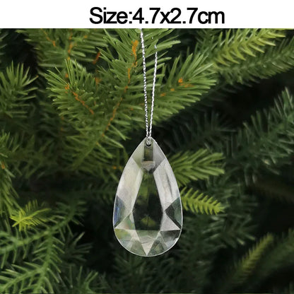 5 stücke Weihnachten Home Dekorationen Kristall Acryl Ornamente Schneeflocke Elch Weihnachten Baum Hängen Anhänger Navidad 2025 Neue Jahr Geschenk