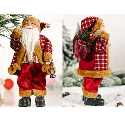 1–4 Stück Weihnachtsdekoration – Santa Claus Plüschpuppe 30 cm | Niedliche Weihnachtsornamente für Zuhause, Party & Neujahrsgeschenke