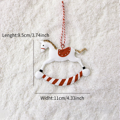 Weihnachtsdekoration, kleiner Anhänger, Soldat, Weihnachtsmann, doppelseitiges Eisenblech, Eisenkunst, Weihnachtsdekoration, Anhänger