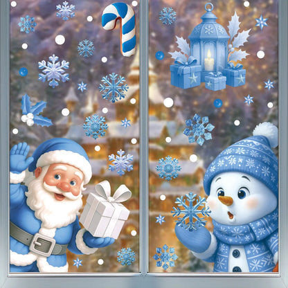Weihnachten Fenster Statische Klampft Schneemann Santa Claus Schneeflocke Rentier Nette Weihnachten Dekoration Aufkleber Aufkleber Hause Ornamente Liefert