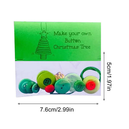DIY Knopf-Weihnachtsbaum-Ornament-Set – handgemachte Schneemann-Bastelsets für festliche Weihnachtsbaumdekoration und Partydeko