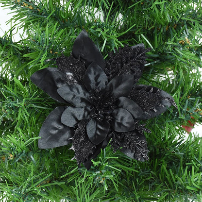 5/10 stücke Künstliche Weihnachten Baum Blume Glitter Dekoration Weihnachten Baum Ornamente Frohe Weihnachten Dekor Für Frohes Neues Jahr Navidad
