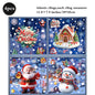 Weihnachten Fenster Statische Klampft Schneemann Santa Claus Schneeflocke Rentier Nette Weihnachten Dekoration Aufkleber Aufkleber Hause Ornamente Liefert