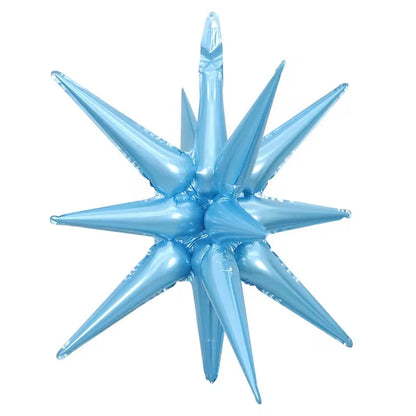 2/5/10 Stück Starburst Luftballons – Roségold, Silber, Gold – 22 Zoll Explosion Stern Folienballons für Geburtstag, Hochzeit & Partydekoration