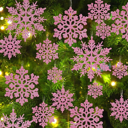 12 Stücke Papier Schneeflocken Weihnachtsbaum Dekorationen Anhänger Ornamente Glitter Weiße Schneeflocken Innen Winter Zuhause Neujahr Dekor