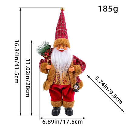 1–4 Stück Weihnachtsdekoration – Santa Claus Plüschpuppe 30 cm | Niedliche Weihnachtsornamente für Zuhause, Party & Neujahrsgeschenke