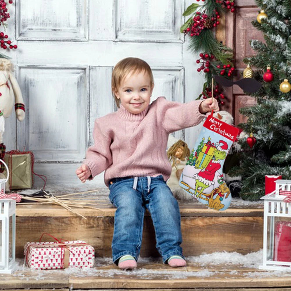 Weihnachtsstrumpf, niedlicher Weihnachtsbaumschmuck, hängende Strümpfe, lustiger Weihnachtsstrumpfhalter für Weihnachtsdekorationen im Innenbereich