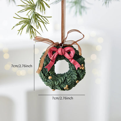 1 weihnachtlicher Schaukelpferdekranz aus Kunstharz, dekorativer Anhänger für Fensterdekorationen für den Innenbereich, festliche Party-Ornamente