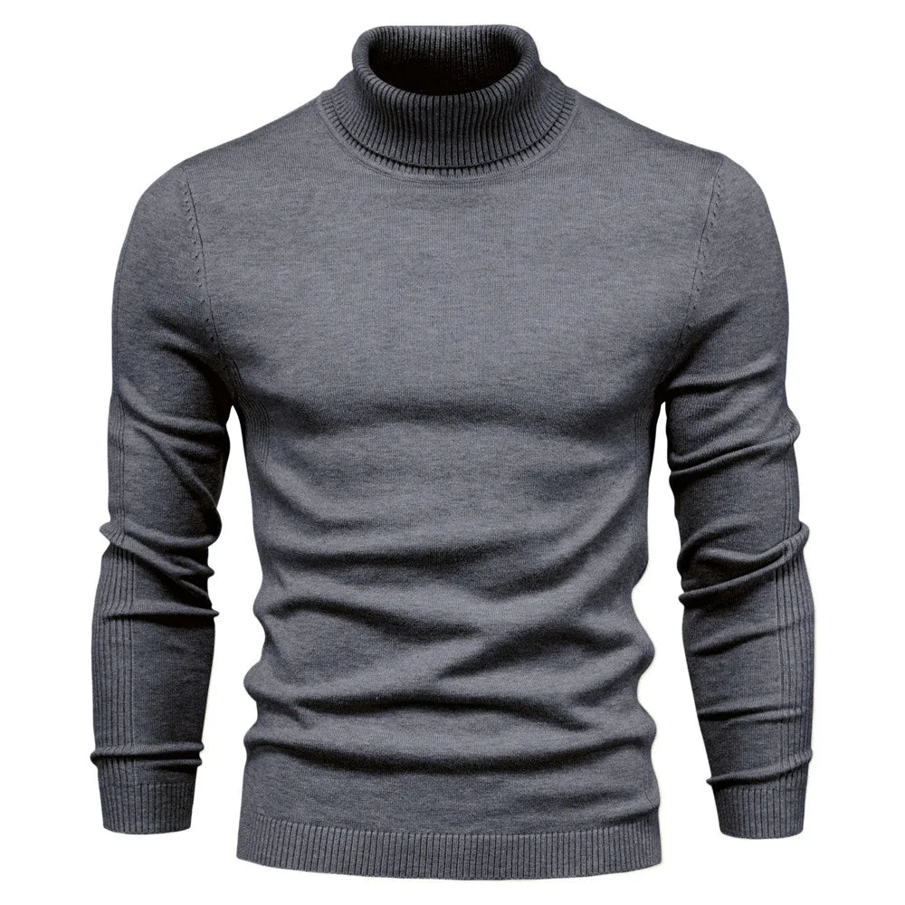 Herren Rollkragenpullover – Slim Fit, Warm & Weich, Einfarbig – Winter 2025 Strickpullover für Alltag & Freizeit.