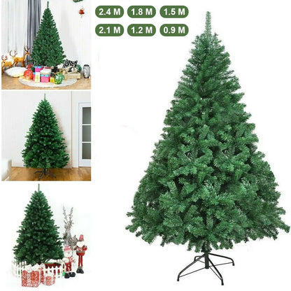 Künstlicher PVC-Weihnachtsbaum mit Metallständer – 90/120/150/180/210/240 cm | Weihnachtsdeko für Zuhause, Party & Neujahr | Navidad Deko