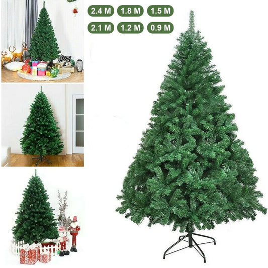 Künstlicher PVC-Weihnachtsbaum mit Metallständer – 90/120/150/180/210/240 cm | Weihnachtsdeko für Zuhause, Party & Neujahr | Navidad Deko