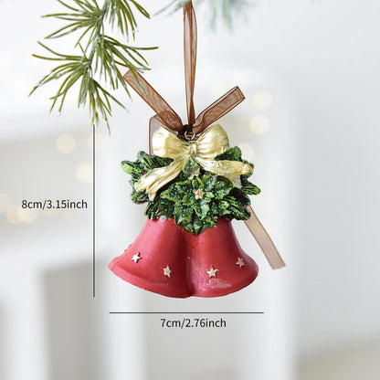 1 weihnachtlicher Schaukelpferdekranz aus Kunstharz, dekorativer Anhänger für Fensterdekorationen für den Innenbereich, festliche Party-Ornamente