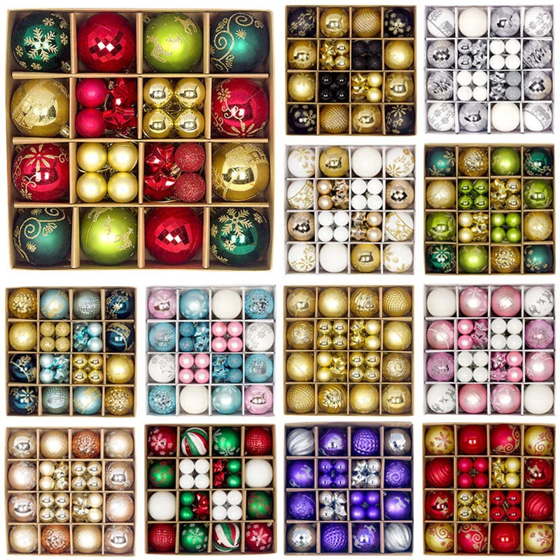 44Pcs 3/6CM Weihnachten Ball – Weihnachtsbaum Dekoration Ornamente für Wohnkultur, Halloween, Neujahr, Navidad Anhänger & Ball Zubehör