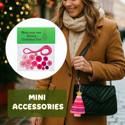 DIY Knopf-Weihnachtsbaum-Ornament-Set – handgemachte Schneemann-Bastelsets für festliche Weihnachtsbaumdekoration und Partydeko