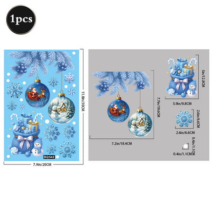 Weihnachten Fenster Statische Klampft Schneemann Santa Claus Schneeflocke Rentier Nette Weihnachten Dekoration Aufkleber Aufkleber Hause Ornamente Liefert