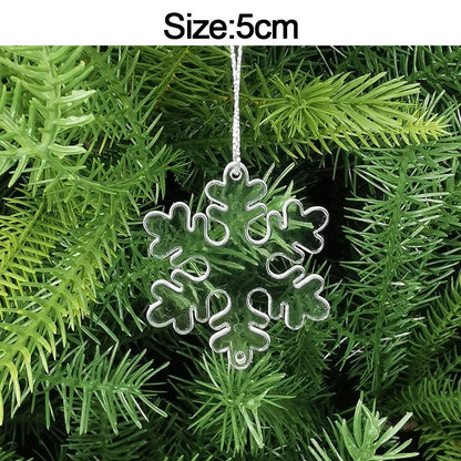 5 stücke Weihnachten Home Dekorationen Kristall Acryl Ornamente Schneeflocke Elch Weihnachten Baum Hängen Anhänger Navidad 2025 Neue Jahr Geschenk