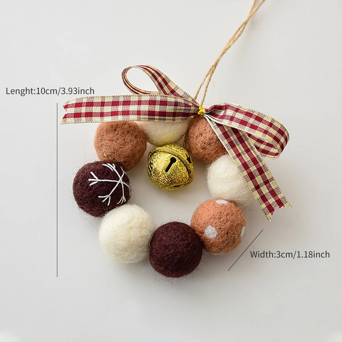 Mini Wolle Kugeln Glocke Girlande Dekoration Hängen Weihnachtsbaum Girlande Dekoration Weihnachten Party Dekoration Lieferungen