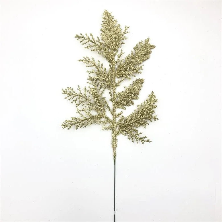 5/10 Stück rosa Glitzer künstliche Beeren Stielstrauß Kiefer Weihnachtsdekoration Picks für Weihnachtsbaumschmuck DIY Kranz Girlande