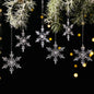 Transparente Acryl-Eiszapfen & Schneeflocken – Weihnachtsbaum-Anhänger, Kristalloptik, Hängende Ornamente für Zuhause & Partydeko