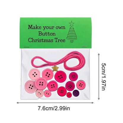 DIY Knopf-Weihnachtsbaum-Ornament-Set – handgemachte Schneemann-Bastelsets für festliche Weihnachtsbaumdekoration und Partydeko
