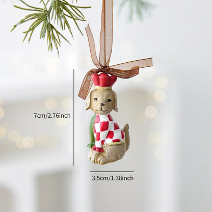 1 weihnachtlicher Schaukelpferdekranz aus Kunstharz, dekorativer Anhänger für Fensterdekorationen für den Innenbereich, festliche Party-Ornamente