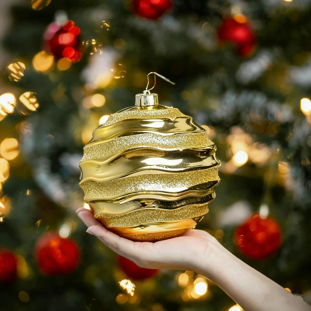 3 Stück 15 cm Weihnachtskugeln – dekorative bunte Ornamente für Einkaufszentren & Hotels – festliche Weihnachtsdekorationen